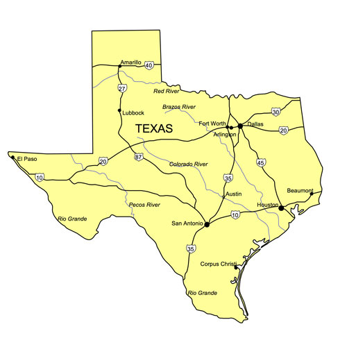 Paintball Tx Map